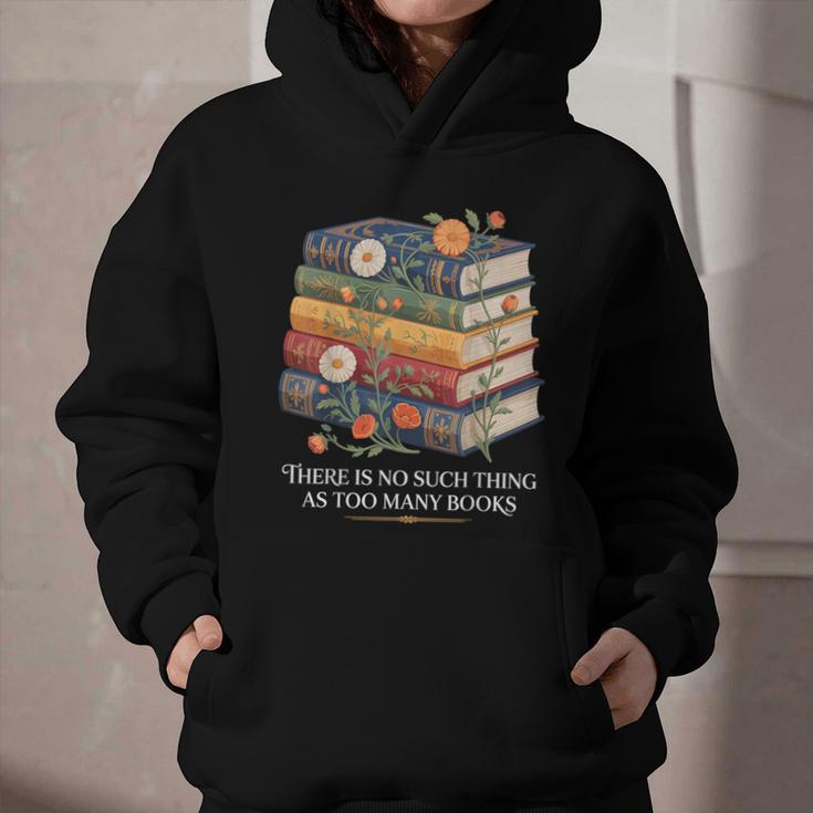 There Is No Such Thing As Too Many Books Reading Graphic Youth Hoodie