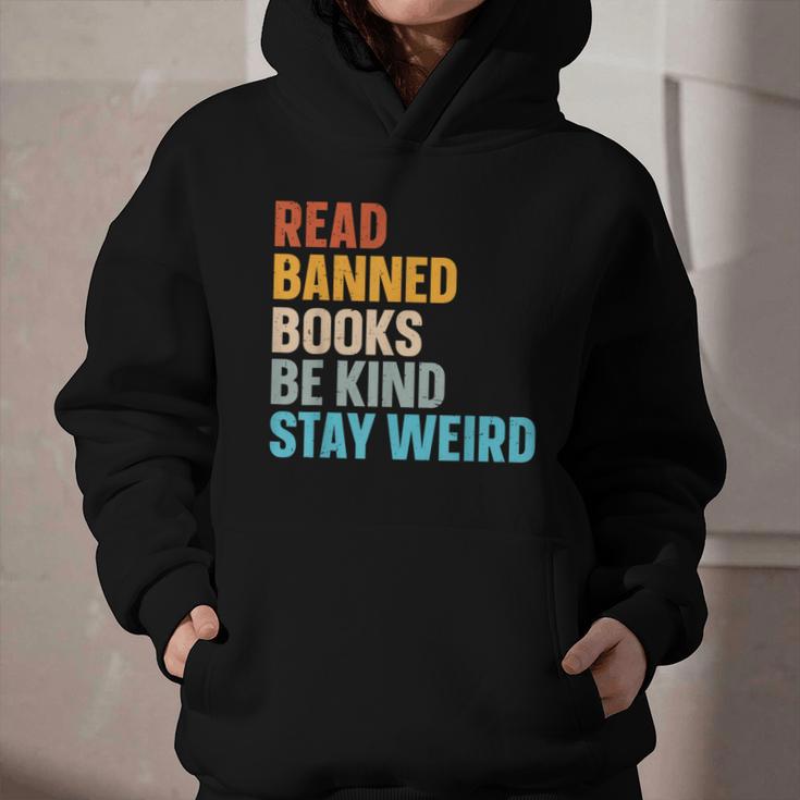 Read Banned Books Be Kind Stay Weird Graphic Youth Hoodie