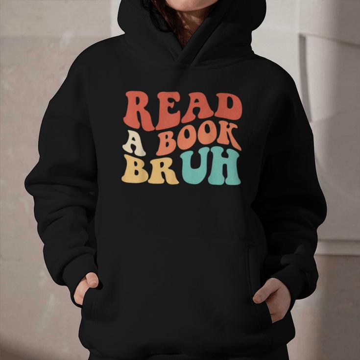 Read A Book Bruh Read Reading Librarian Boys Teen Kids Graphic Youth Hoodie