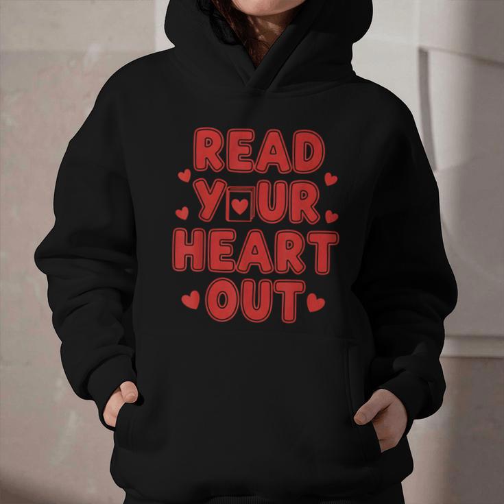 Read Your Heart Out Book Lover Reading Teachers Kids Graphic Youth Hoodie