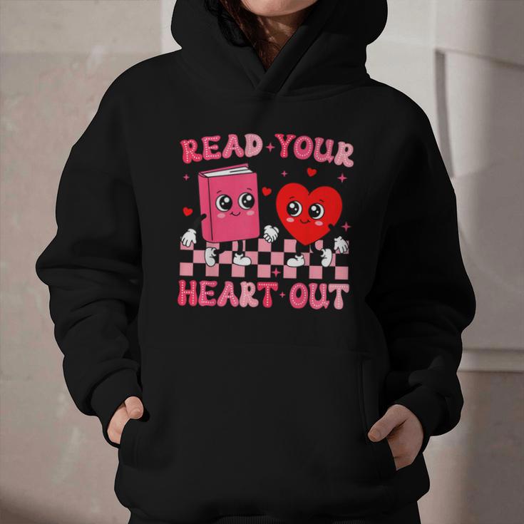 Read Your Heart Out Cute Reading Book Lover Graphic Youth Hoodie