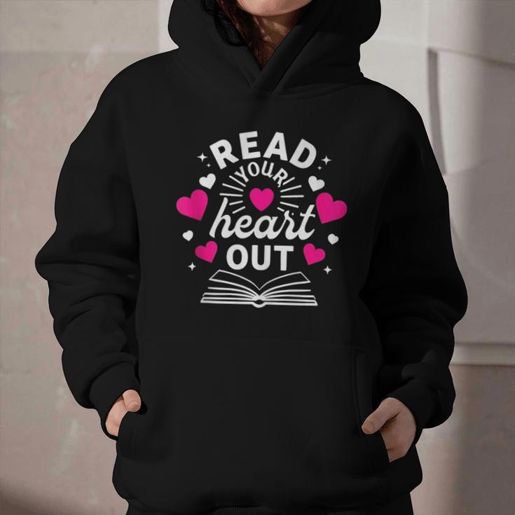 Read Your Heart Out Cute Teacher Women Book Lovers Graphic Youth Hoodie