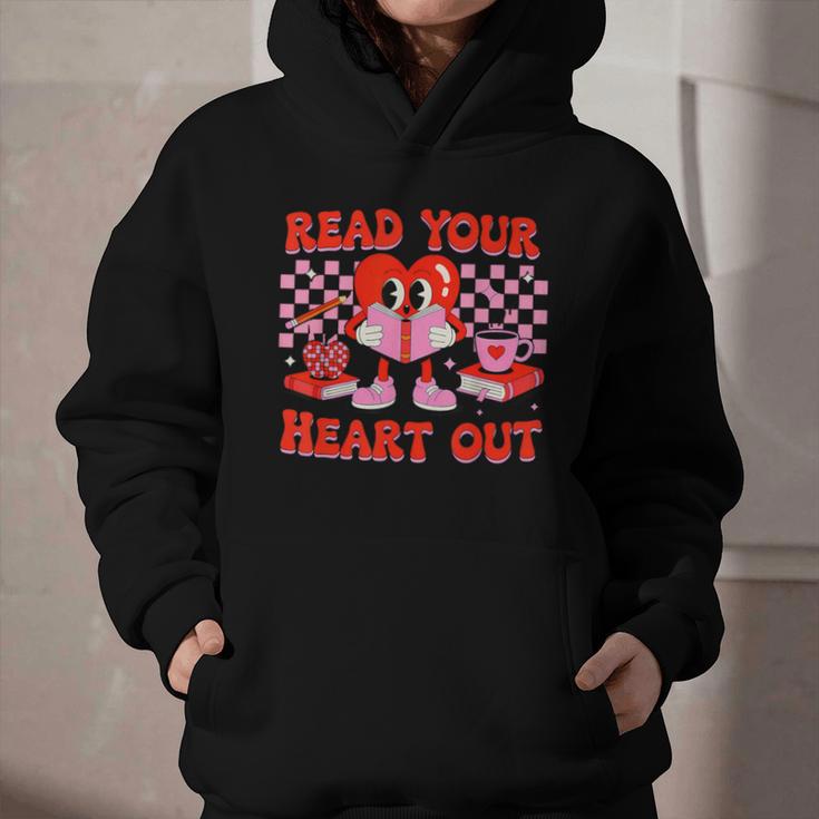 Read Your Heart Out Valentine Reading Book Kid Teacher Graphic Youth Hoodie Read Your Heart Out Valentine Reading Book Kid Teacher Graphic Youth Hoodie