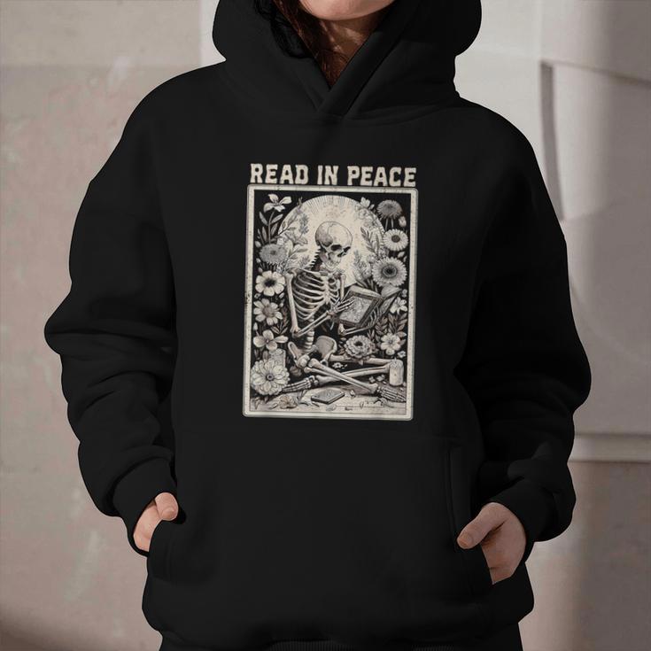 Read In Peace Skeleton Book Lover Bookworm Book Graphic Youth Hoodie Read In Peace Skeleton Book Lover Bookworm Book Graphic Youth Hoodie