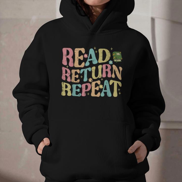 Read Return Repeat Read Reading Book Librarian Men Women Graphic Youth Hoodie