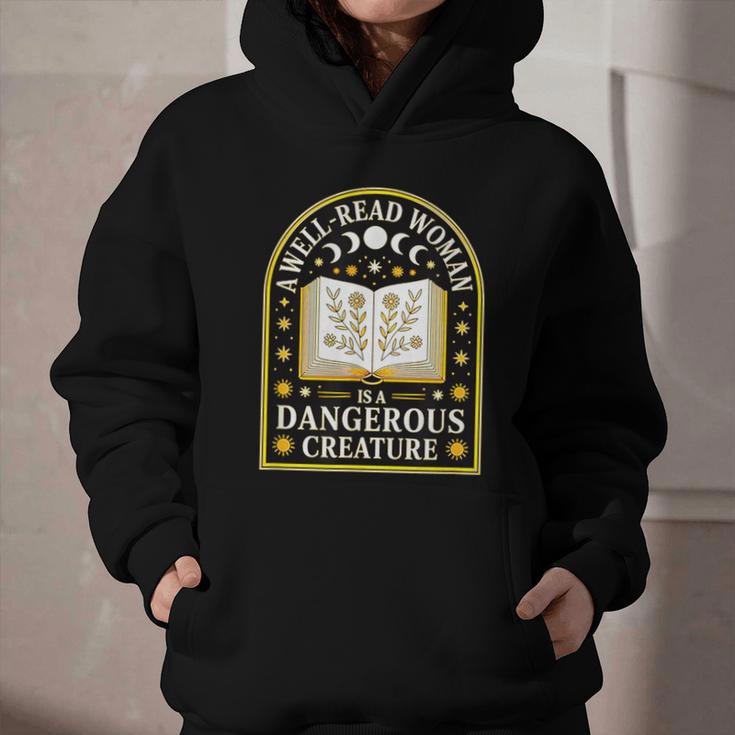 A Well Read Woman Is A Dangerous Creature For Book Lovers Graphic Youth Hoodie