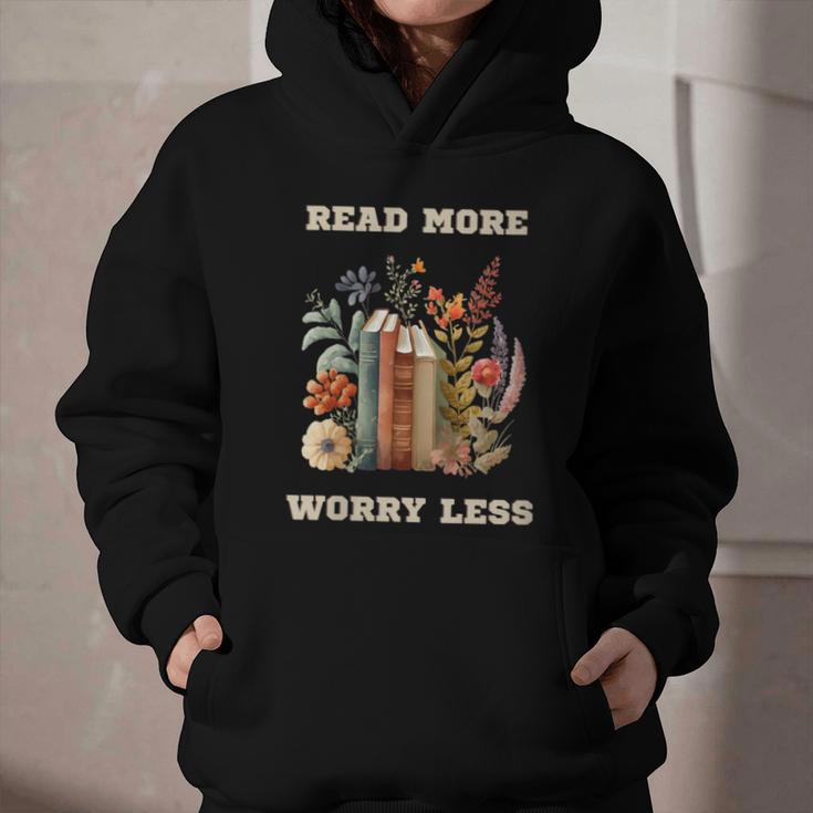 Read More Worry Less Book Lovers Motivational Quote Bookish Graphic Youth Hoodie Read More Worry Less Book Lovers Motivational Quote Bookish Graphic Youth Hoodie