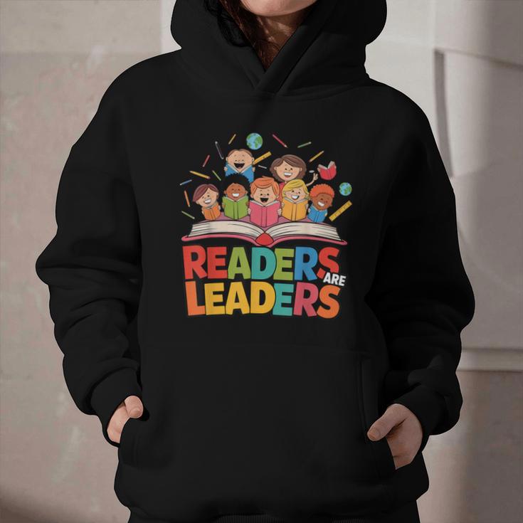 Readers Are Leaders Motivational Reading Book Quote Graphic Youth Hoodie