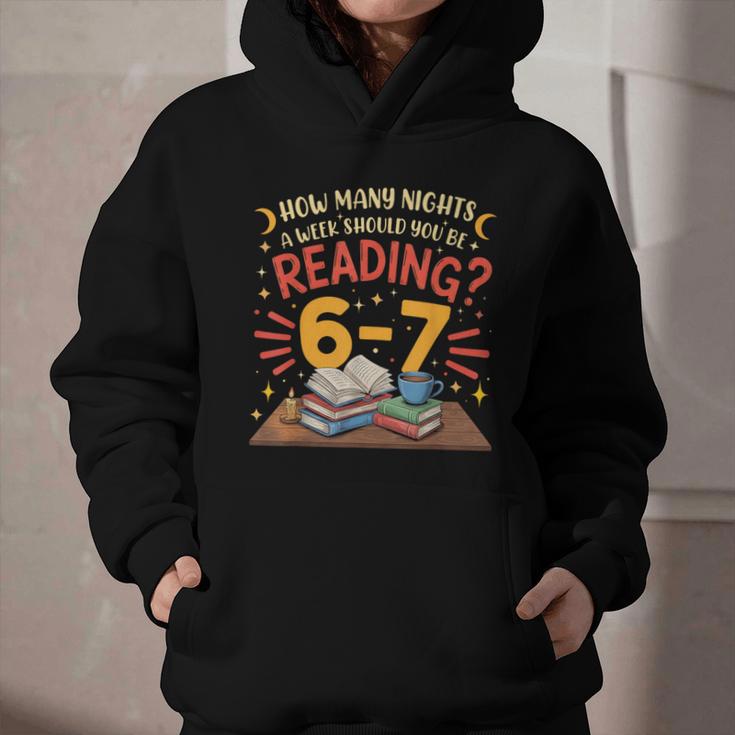 Reading 6 7 Six Seven Meme Slang Teacher Book Lover Graphic Youth Hoodie