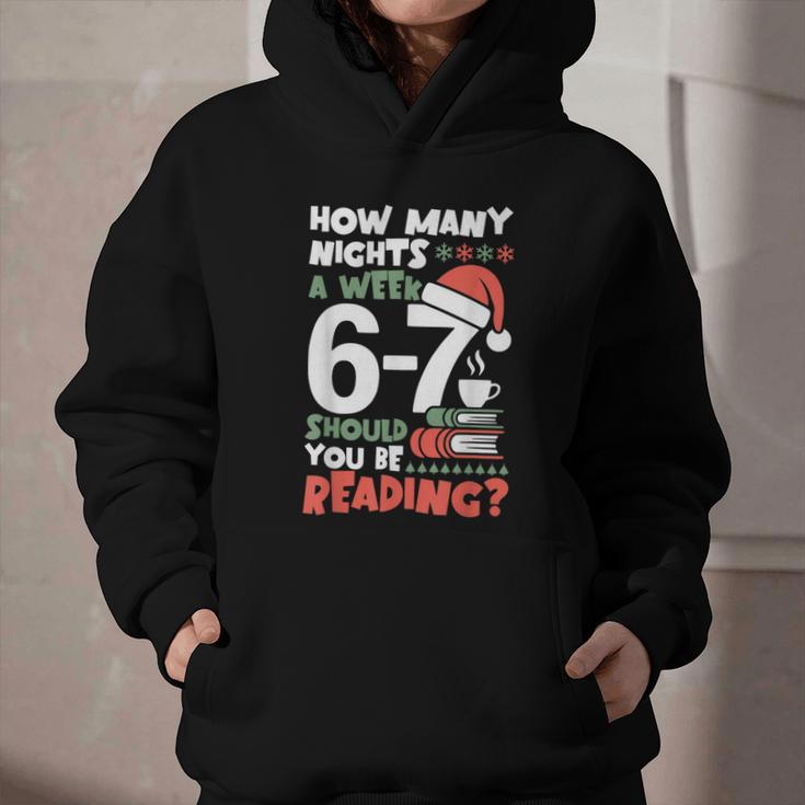 Reading 67 Meme English Teacher Christmas Book Lover Graphic Youth Hoodie
