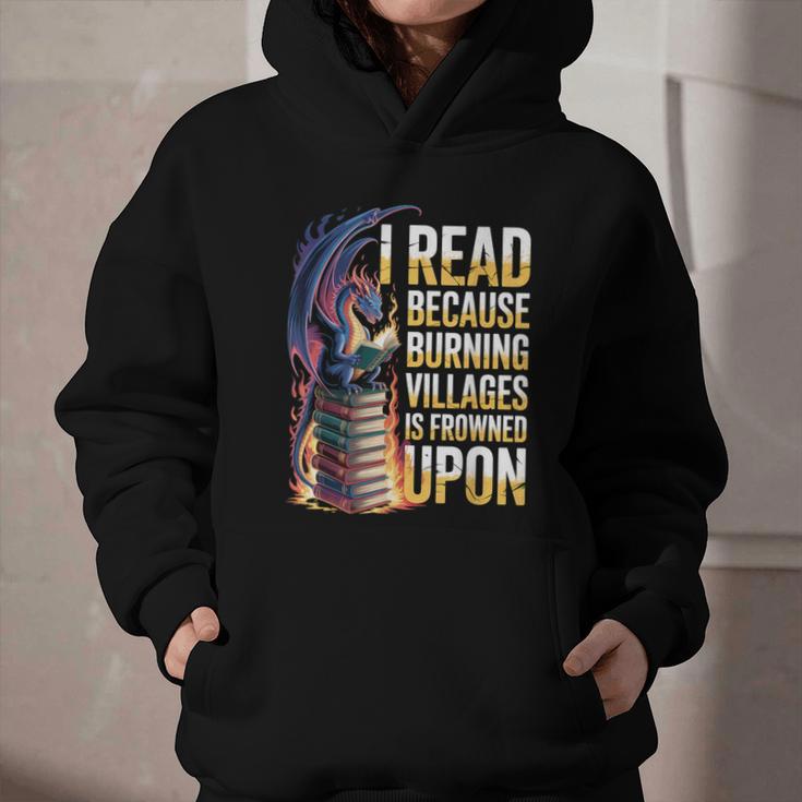 Reading Bookish Dragon Fantasy Graphic Youth Hoodie