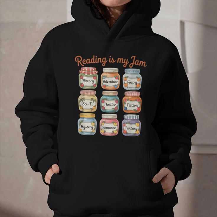 Reading Is My Jam Cute Jelly Jars Book Genres Graphic Youth Hoodie Reading Is My Jam Cute Jelly Jars Book Genres Graphic Youth Hoodie