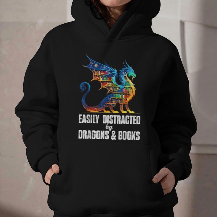 Reading Lover Easily Distracted By Dragons And Books Dragon Graphic Youth Hoodie Reading Lover Easily Distracted By Dragons And Books Dragon Graphic Youth Hoodie