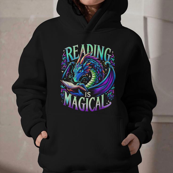 Reading Is Magical Dragon Tee Perfect For Book Lovers Kids Graphic Youth Hoodie