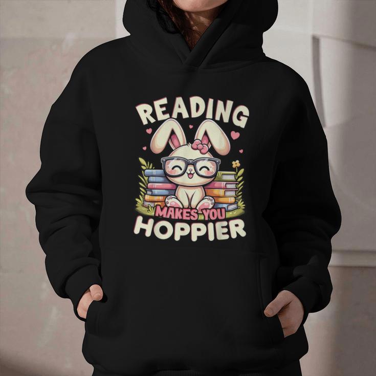 Reading Makes You Hoppier Bunny Book Fans Toddler Kid Graphic Youth Hoodie Reading Makes You Hoppier Bunny Book Fans Toddler Kid Graphic Youth Hoodie