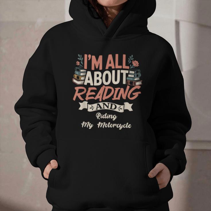 Reading And Motorcycle Life For Bikers Who Love Books Graphic Youth Hoodie Reading And Motorcycle Life For Bikers Who Love Books Graphic Youth Hoodie
