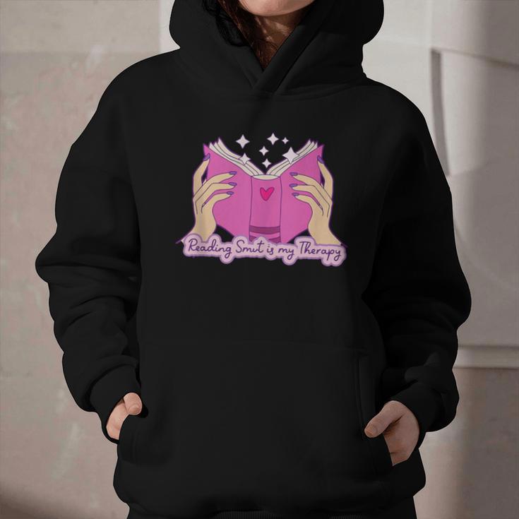 Reading Smut Is My Therapy Romance Book Reader Humor Graphic Youth Hoodie
