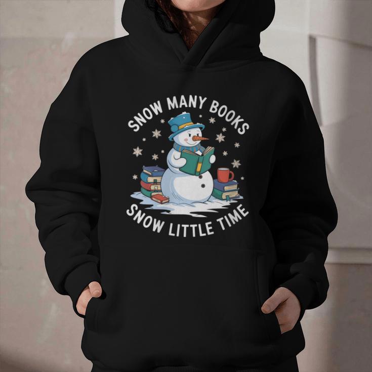 Reading Snowman So Many Books Christmas Books Readers Graphic Youth Hoodie