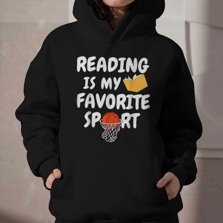 Reading Is My Tee Favorite Sport Basketball World Book Day Graphic Youth Hoodie