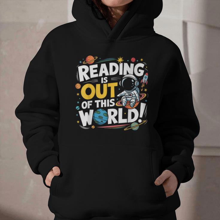Reading Is Out Of This World Space Book Lover Kids Graphic Youth Hoodie
