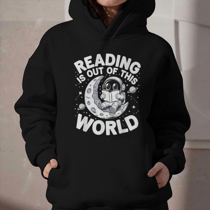 Reading Is Out Of This World Space Books Lover Graphic Youth Hoodie