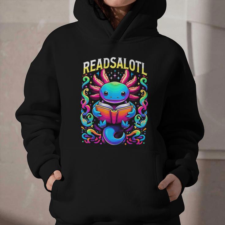 Readsalotl Axolotl Book Lovers Axolotls Graphic Youth Hoodie Readsalotl Axolotl Book Lovers Axolotls Graphic Youth Hoodie