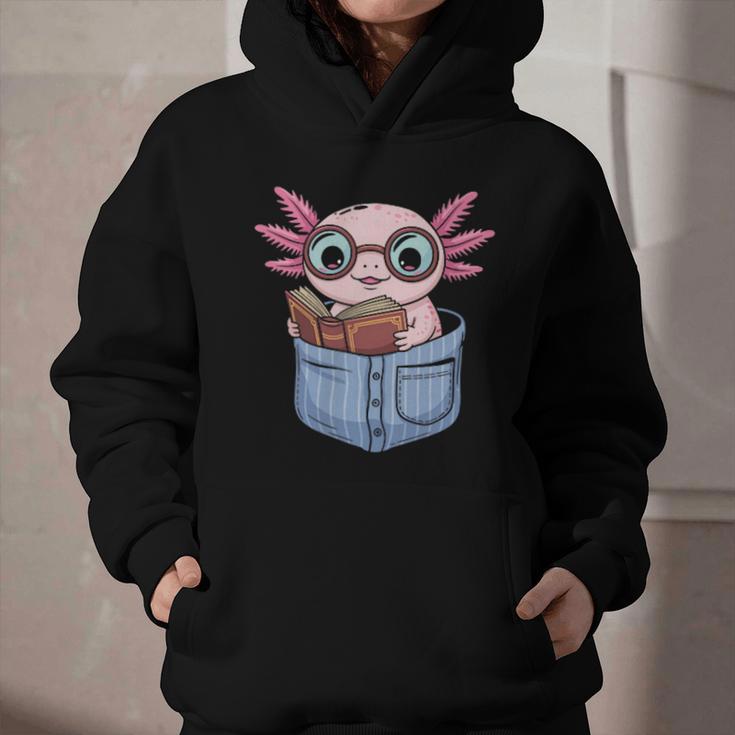 Readsalotl Axolotl Reading Book Lover Reading Pocket Axolotl Graphic Youth Hoodie Readsalotl Axolotl Reading Book Lover Reading Pocket Axolotl Graphic Youth Hoodie