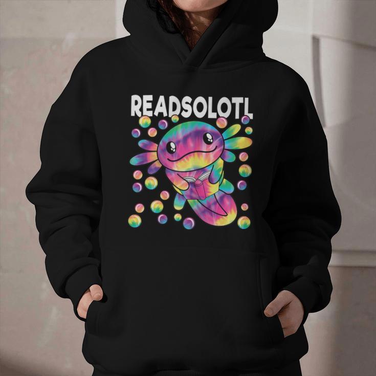 Readsolotl Cute Axolotl Book Lover Reading Women Girls Graphic Youth Hoodie