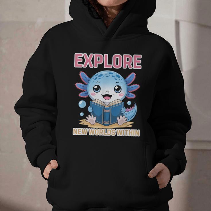 Readsolotl Kawaii Axolotl Book Lover Reading Graphic Youth Hoodie Readsolotl Kawaii Axolotl Book Lover Reading Graphic Youth Hoodie