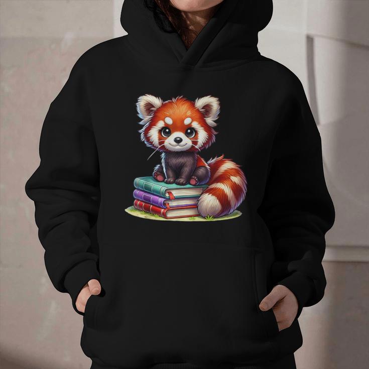 Red Panda Books Lover Reading Bookworm Graphic Youth Hoodie Red Panda Books Lover Reading Bookworm Graphic Youth Hoodie