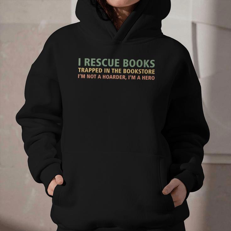 I Rescue Books Trapped In The Bookstore Book Lover Graphic Youth Hoodie