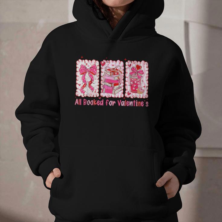 Retro Coquette Bow All Booked For Valentines Book Lover Cute Graphic Youth Hoodie Retro Coquette Bow All Booked For Valentines Book Lover Cute Graphic Youth Hoodie