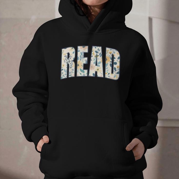 Retro Read Floral Reading Bookworm Librarian Book Lover Graphic Youth Hoodie Retro Read Floral Reading Bookworm Librarian Book Lover Graphic Youth Hoodie