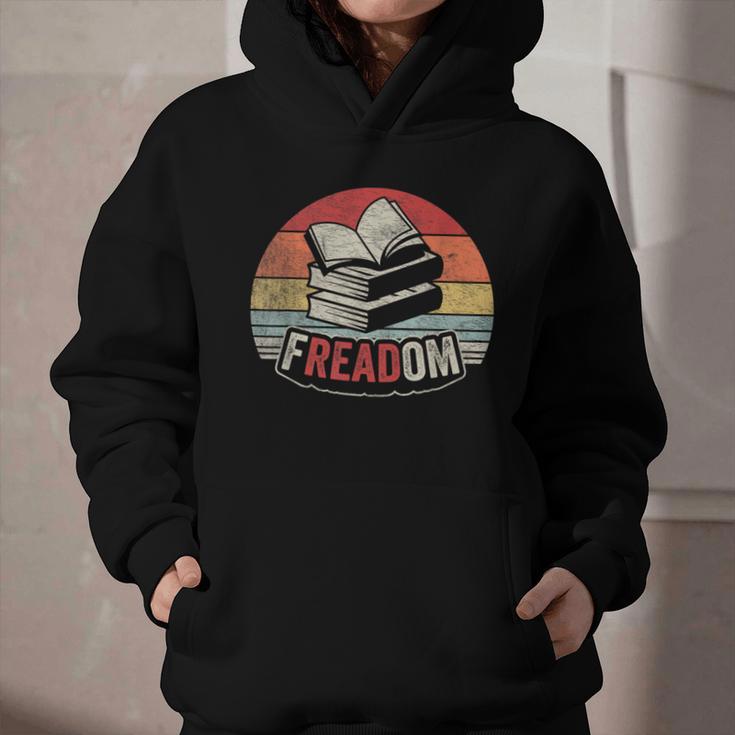 Retro Vintage FREADom Anti Ban Books Freedom To Read Graphic Youth Hoodie