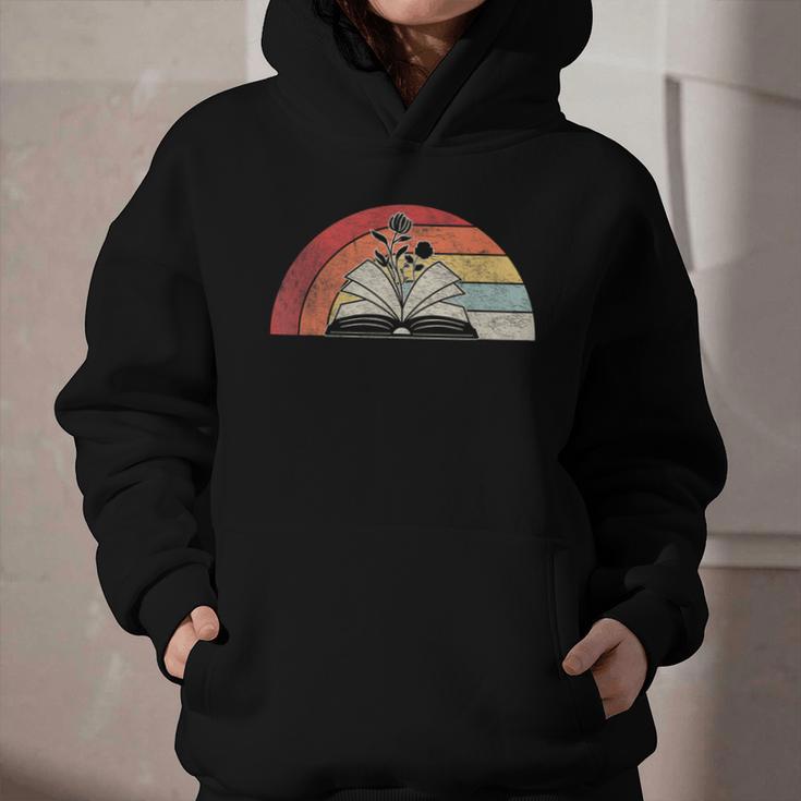 Retro Vintage Wildflowers Book Shirt Book Lover Graphic Youth Hoodie
