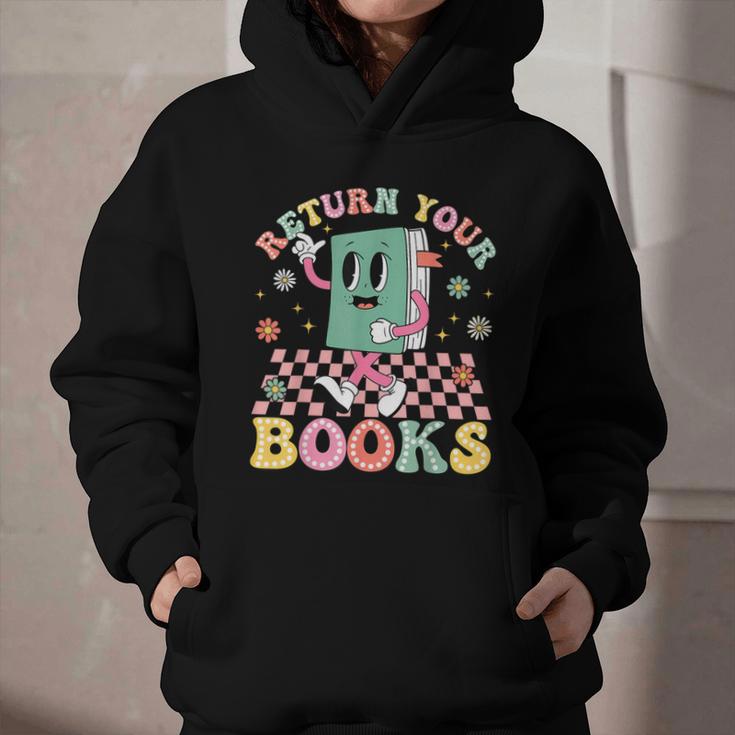 Return Your Books End School Year School Librarian Teacher Graphic Youth Hoodie