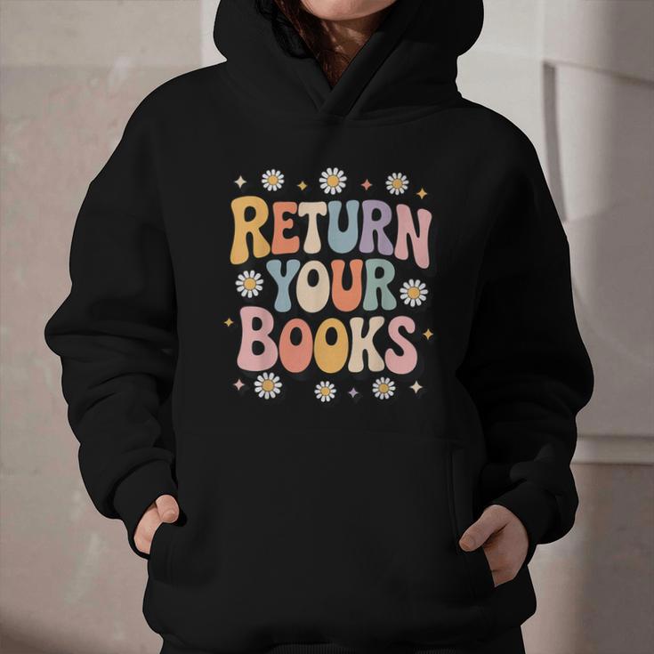 Return Your Books School Librarian Graphic Youth Hoodie