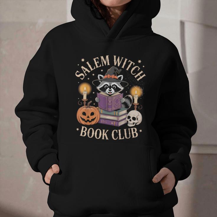 Salem Witch Book Club Bookish Halloween Raccoon Witchcraft Graphic Youth Hoodie
