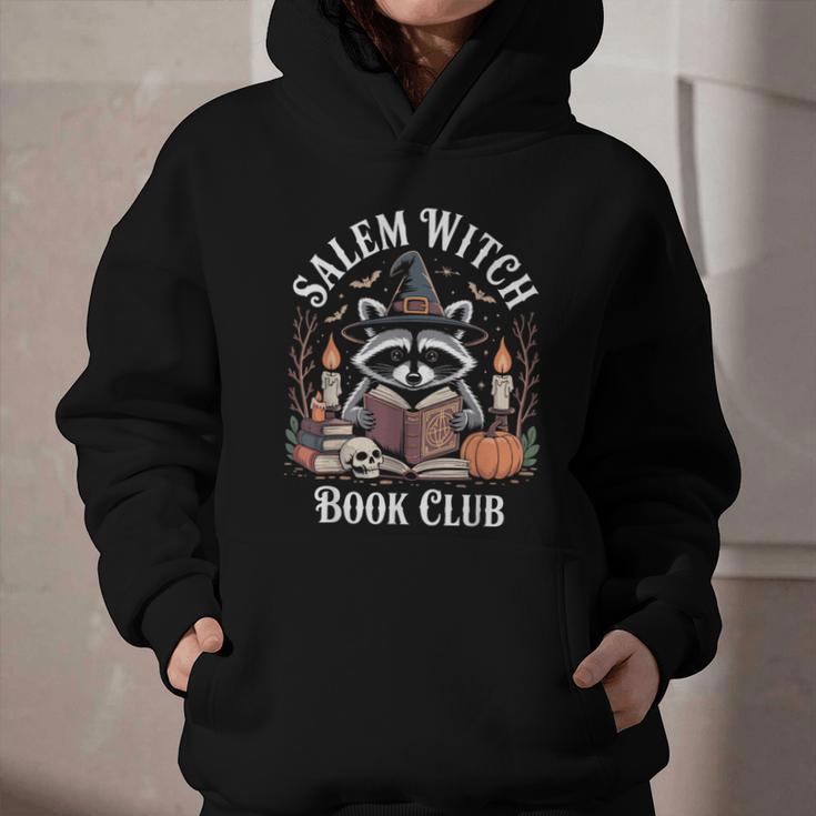 Salem Witch Book Club Raccoon Halloween Graphic Youth Hoodie