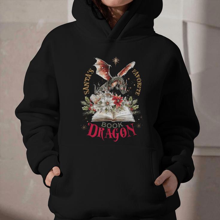 Santa's Favorite Book Dragon Christmas Magic Graphic Youth Hoodie Santa's Favorite Book Dragon Christmas Magic Graphic Youth Hoodie