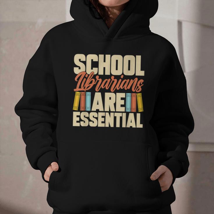 School Librarians Are Essential Library Book Lover Librarian Graphic Youth Hoodie School Librarians Are Essential Library Book Lover Librarian Graphic Youth Hoodie