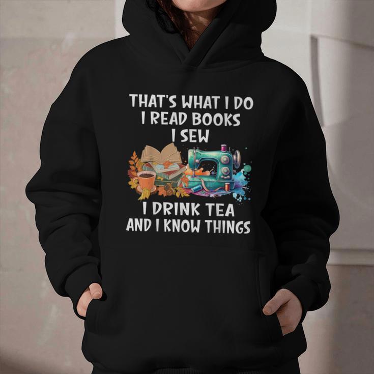 Sewing Reading Books Drinking Tea Sew Sewist Graphic Youth Hoodie