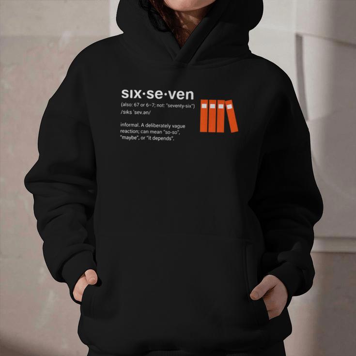 Six Seven Meme Reading Book Lover 6-7 67 Definition Graphic Youth Hoodie