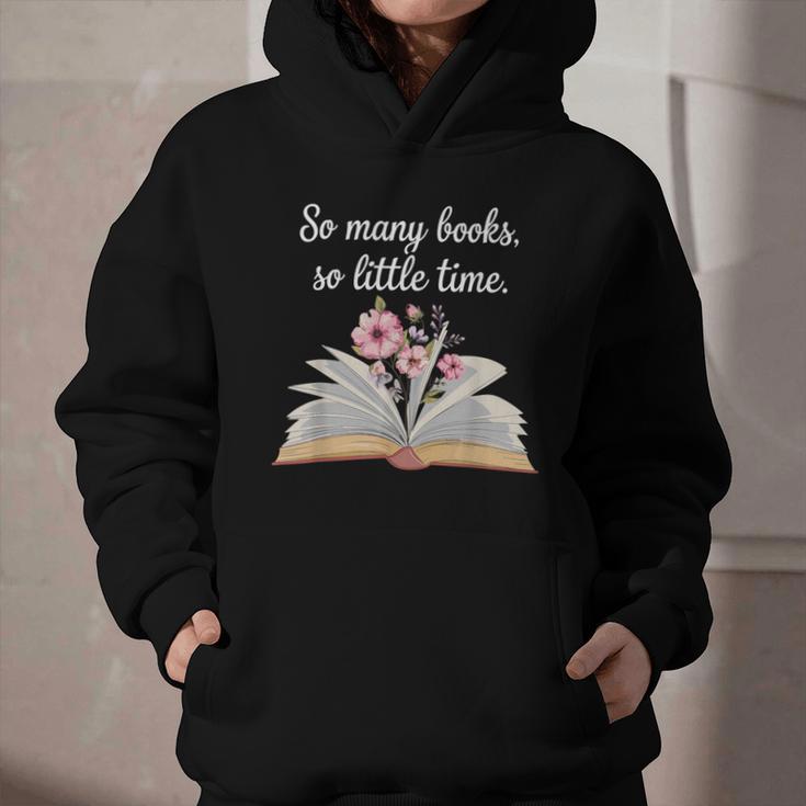 So Many Books Little Time Loves To Read Books Bookworm Graphic Youth Hoodie