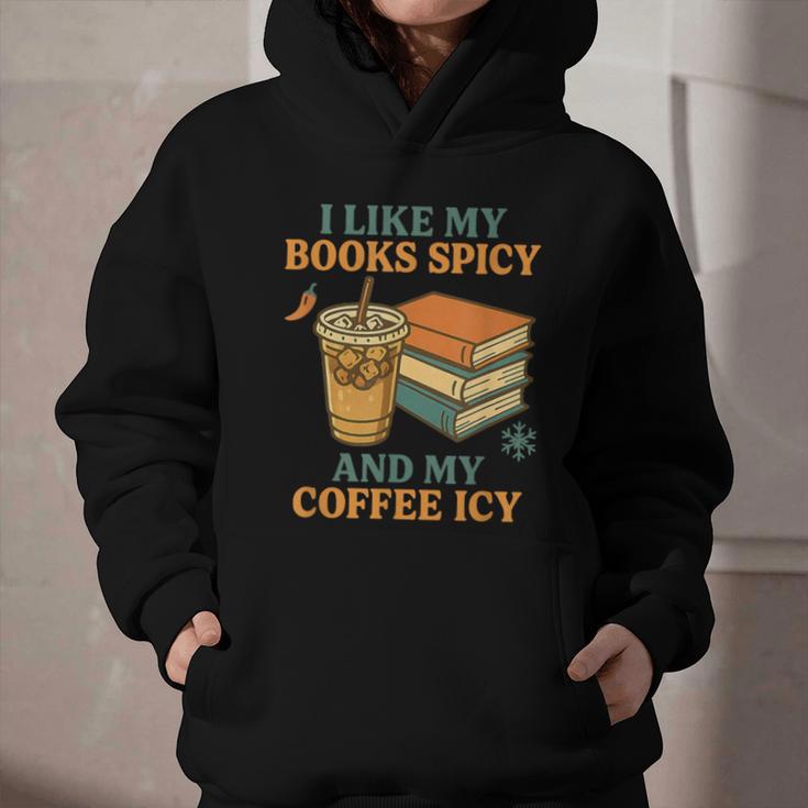 Spicy Books And Iced Coffee Book Lover Smut Reader Graphic Youth Hoodie