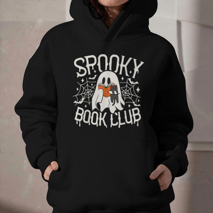 Spooky Book Club Cute Ghost Reading Book Halloween Costume Graphic Youth Hoodie