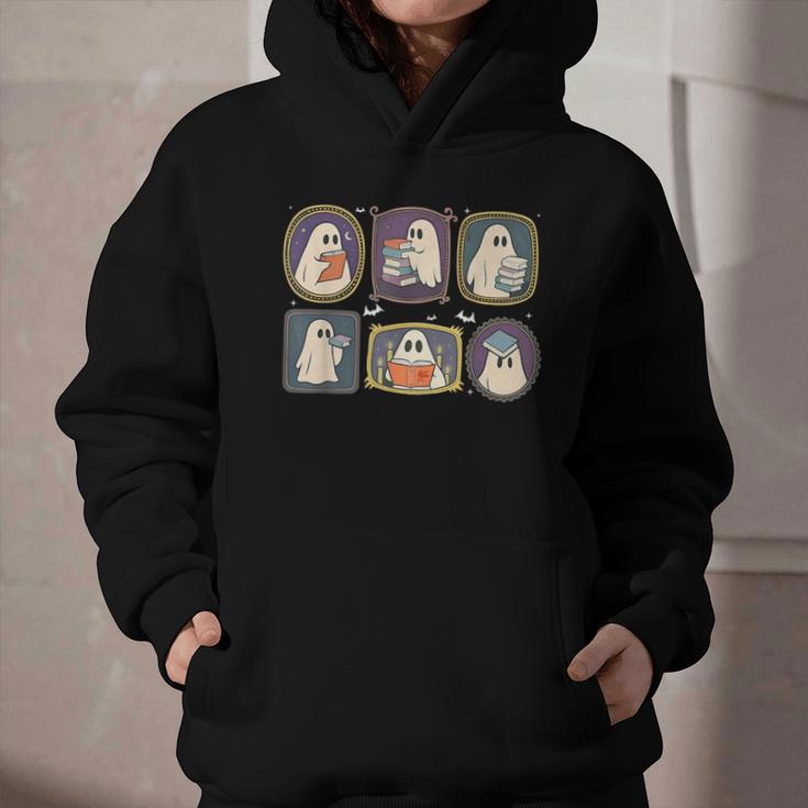 Spooky Teacher Halloween Ghost Reading Book Trick Or Treat Graphic Youth Hoodie Spooky Teacher Halloween Ghost Reading Book Trick Or Treat Graphic Youth Hoodie