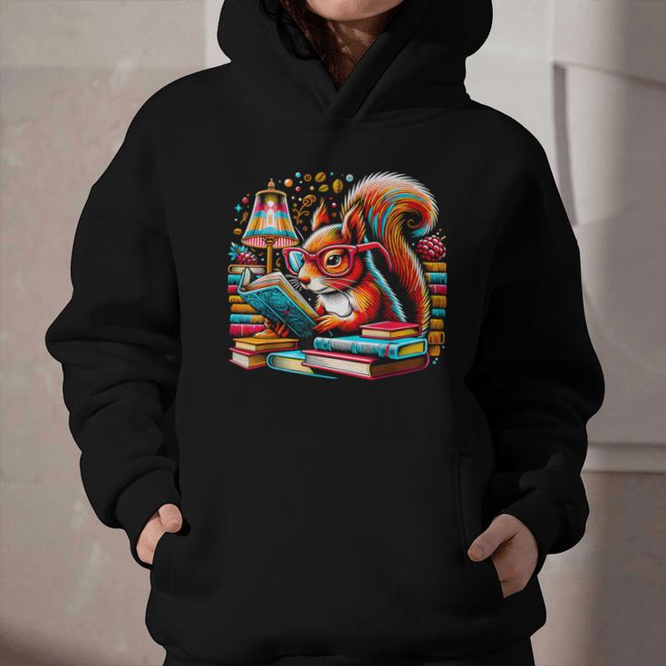 Squirrel Reading a Book Lover Bookworm Graphic Youth Hoodie Squirrel Reading a Book Lover Bookworm Graphic Youth Hoodie