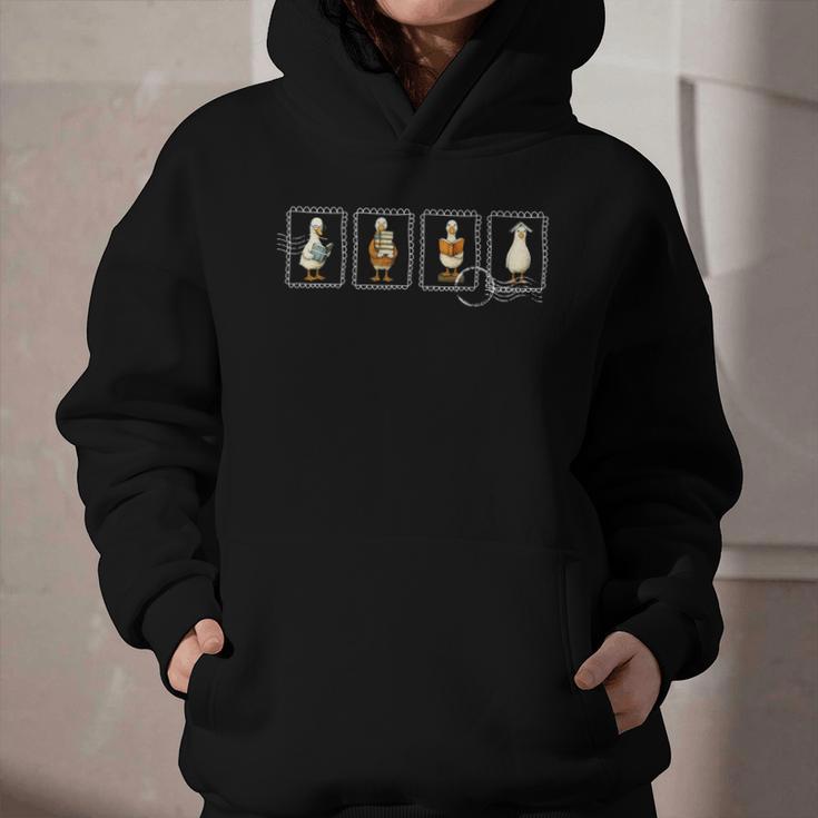 Stamp Silly Goose Reading Book Librarian Bookish Teacher Graphic Youth Hoodie Stamp Silly Goose Reading Book Librarian Bookish Teacher Graphic Youth Hoodie