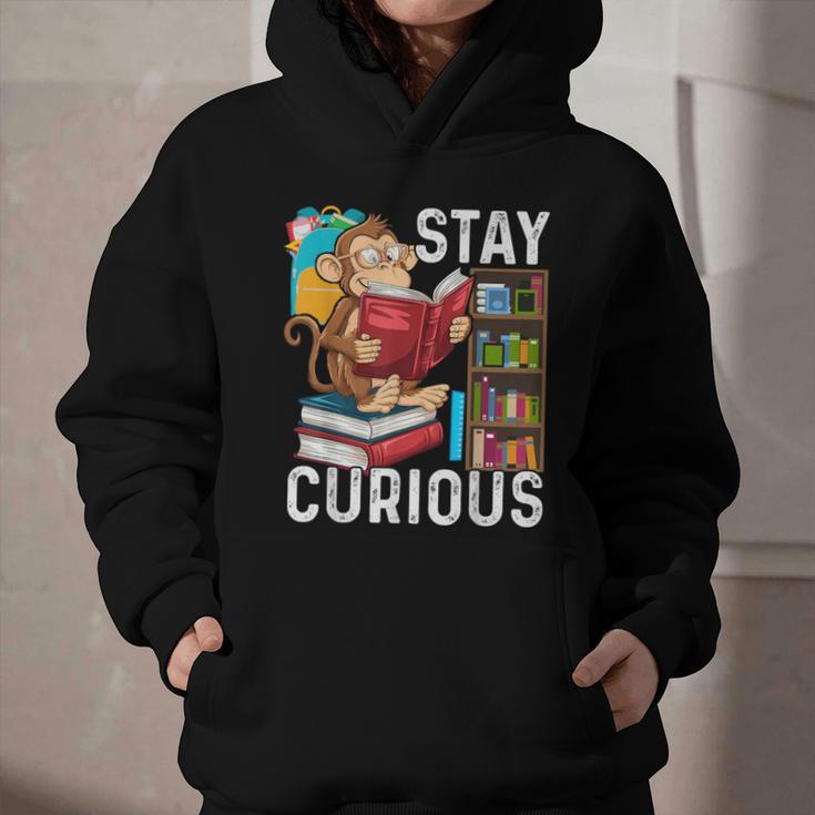 Stay Curious Monkey Reading Book Lover Bookworm Graphic Youth Hoodie Stay Curious Monkey Reading Book Lover Bookworm Graphic Youth Hoodie
